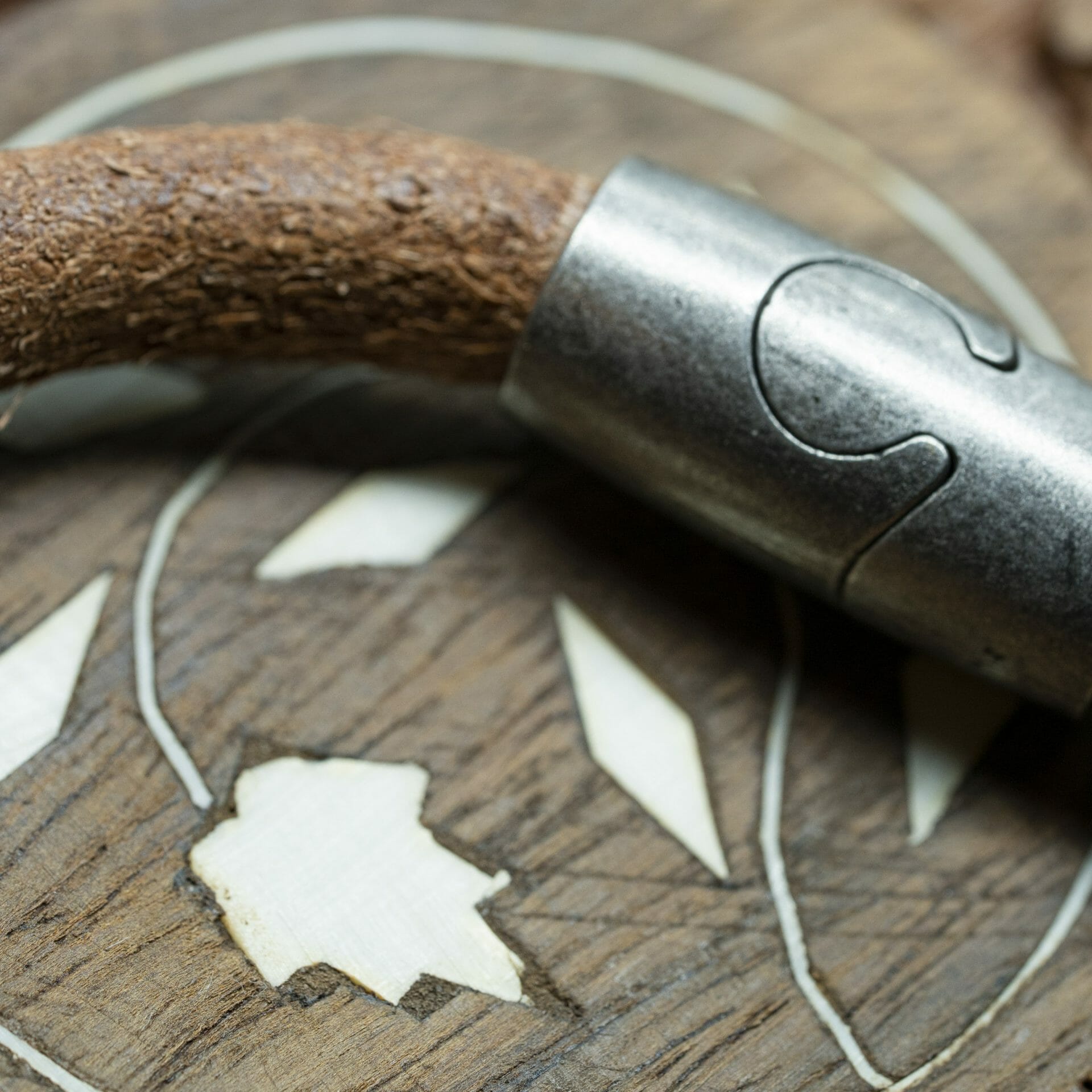 Licht ronde leren Armband – Norway Vikingsarmband